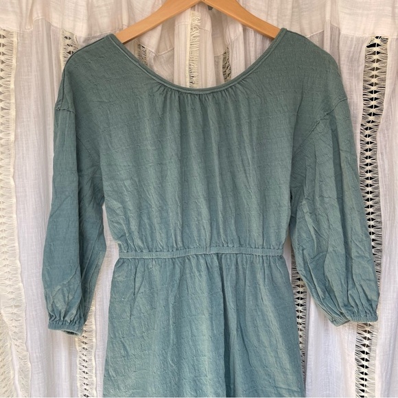 Free People Beach Seasons in the Sea Green Open Low Back Bohemian Midi Dress XS - Picture 5 of 10